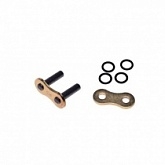 Замок цепи приводной Iris 520 G&B OR/1-ZJ Gold/Black