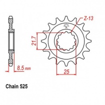 Звезда передняя CHT JTH2137.17