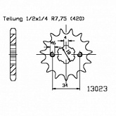 Звезда передняя Esjot 50-13023.19