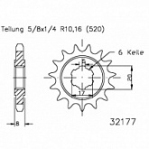 Звезда передняя Esjot 50-32177.9