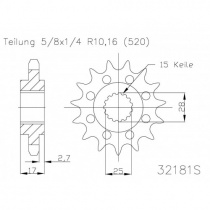 Звезда передняя Esjot 50-32181-14S