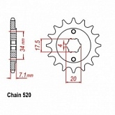 Звезда передняя Grosskopf 266.13