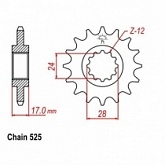 Звезда передняя JR RMC1371.14