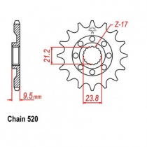 Звезда передняя JR RMC1441.14