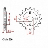 Звезда передняя JR RMC2046.14