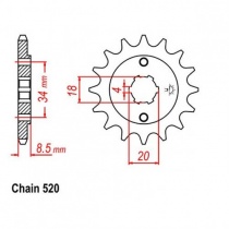 Звезда передняя JR RMC2046.14