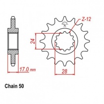 Звезда передняя JR RMC295.15