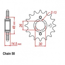 Звезда передняя JR RMC339.15