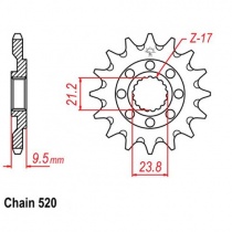 Звезда передняя JR RMC342.15