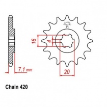 Звезда передняя JR RMC413.14