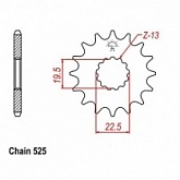 Звезда передняя JR RMC433.14