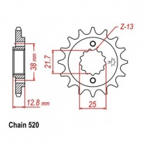 Звезда передняя JR RMC511.15