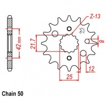 Звезда передняя JR RMC519.15