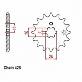 Звезда передняя JR RMC554.15