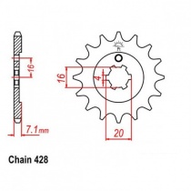 Звезда передняя JR RMC555.15