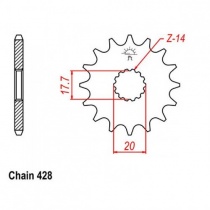 Звезда передняя JR RMC558.15