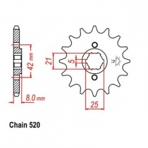Звезда передняя JR RMC575.15