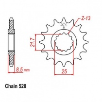 Звезда передняя JR RMC578.16
