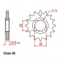Звезда передняя JR RMC579.14