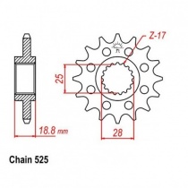 Звезда передняя JR RMC704.15
