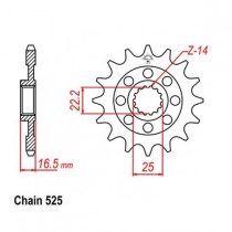 Звезда передняя JR RMC741.15