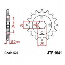 Звезда передняя JT JTF1041.14