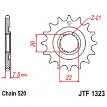 Звезда передняя JT JTF1323.12