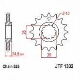 Звезда передняя JT JTF1332.15
