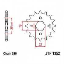 Звезда передняя JT JTF1352.13
