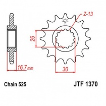 Звезда передняя JT JTF1370.16