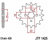 Звезда передняя JT JTF1425.13