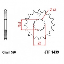 Звезда передняя JT JTF1439.13