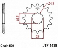 Звезда передняя JT JTF1439.15