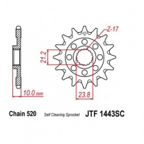 Звезда передняя JT JTF1443.13SC