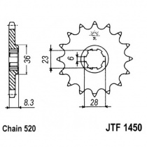 Звезда передняя JT JTF1450.13