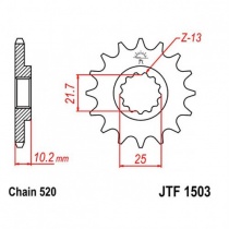 Звезда передняя JT JTF1503.12