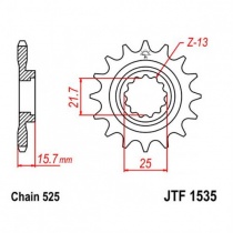 Звезда передняя JT JTF1535.15