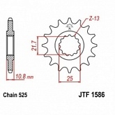 Звезда передняя JT JTF1586.16