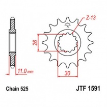 Звезда передняя JT JTF1591.15