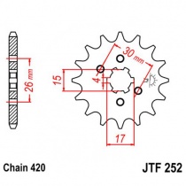 Звезда передняя JT JTF252.17