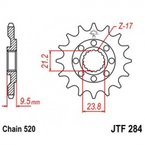 Звезда передняя JT JTF284.15