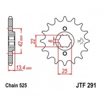 Звезда передняя JT JTF291.15