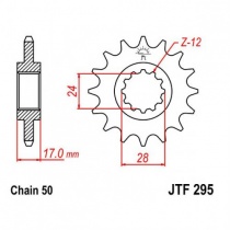 Звезда передняя JT JTF295.15