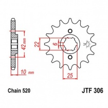 Звезда передняя JT JTF306.15