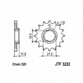 Звезда передняя JT JTF3222.12