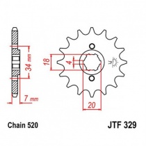 Звезда передняя JT JTF329.14