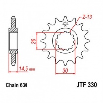 Звезда передняя JT JTF330.15