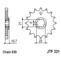 Звезда передняя JT JTF331.15