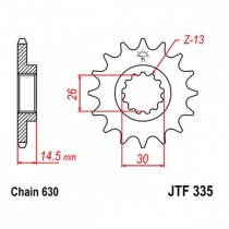 Звезда передняя JT JTF335.15