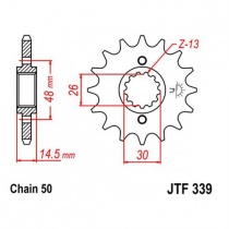 Звезда передняя JT JTF339.15